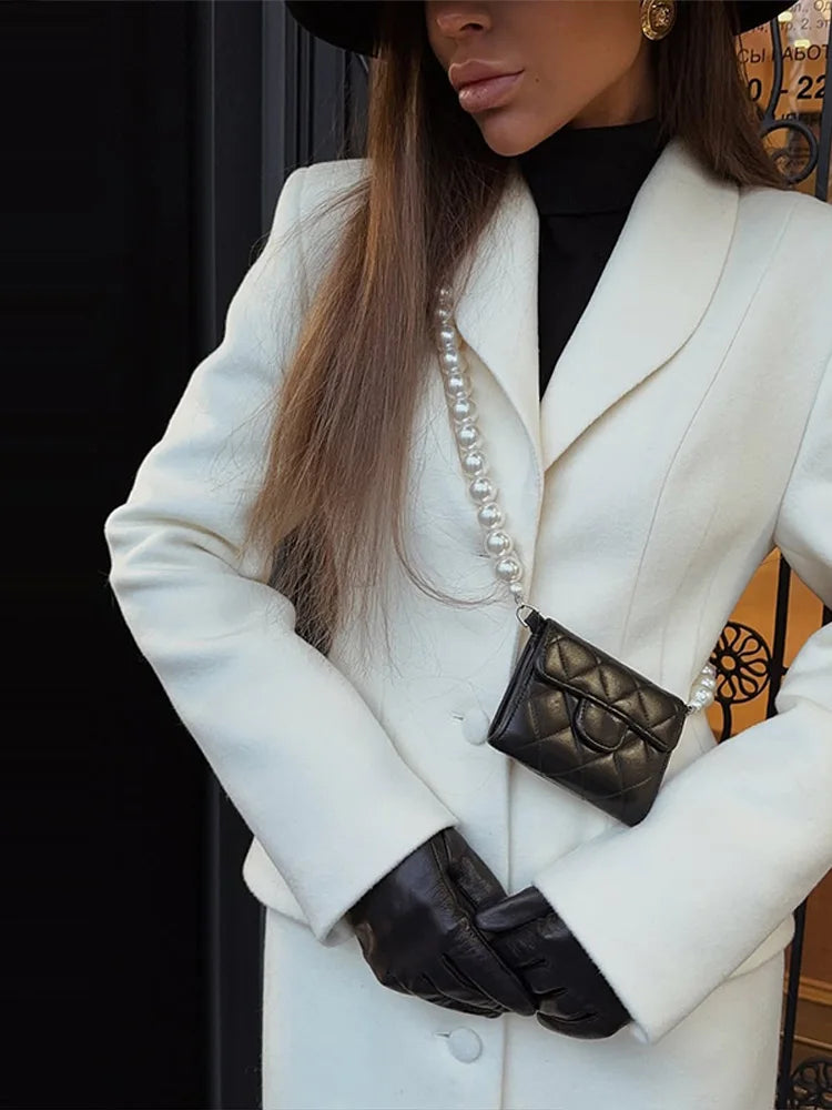 Slim Woolen Long Women Coat