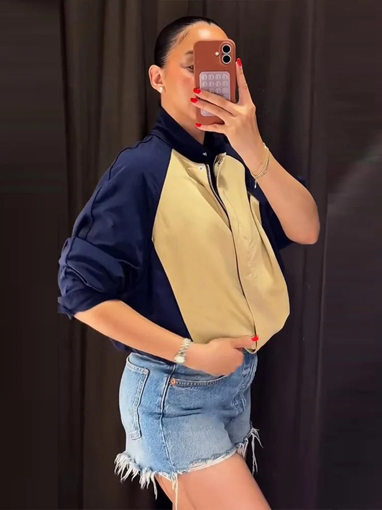 Casual Patchwork Coat Pants
